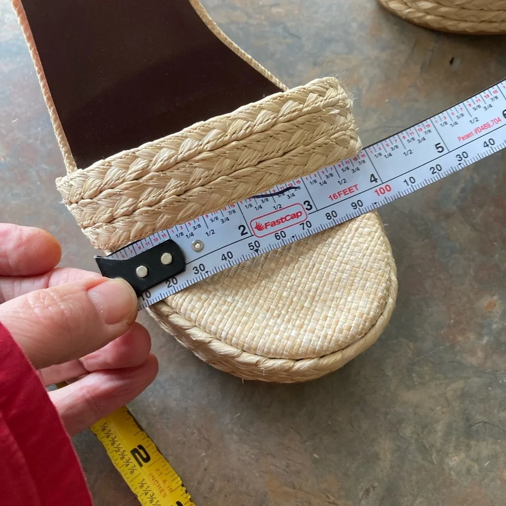 Jeffrey Campbell Raffia Stacked Heel Sandals - 11 - Picture 10 of 11